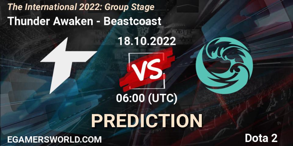 Pronóstico Thunder Awaken - Beastcoast. 18.10.22, Dota 2, The International 2022: Group Stage