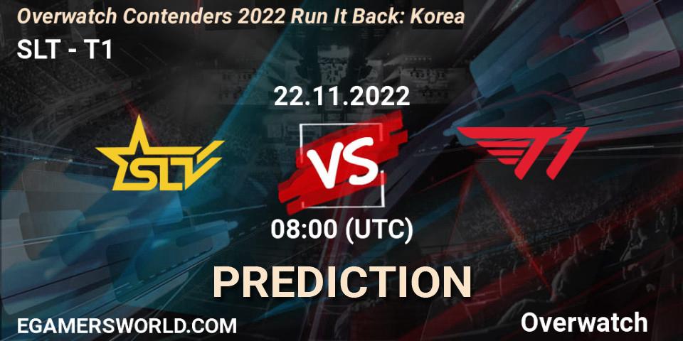 Pronóstico SLT - T1. 22.11.22, Overwatch, Overwatch Contenders 2022 Run It Back: Korea