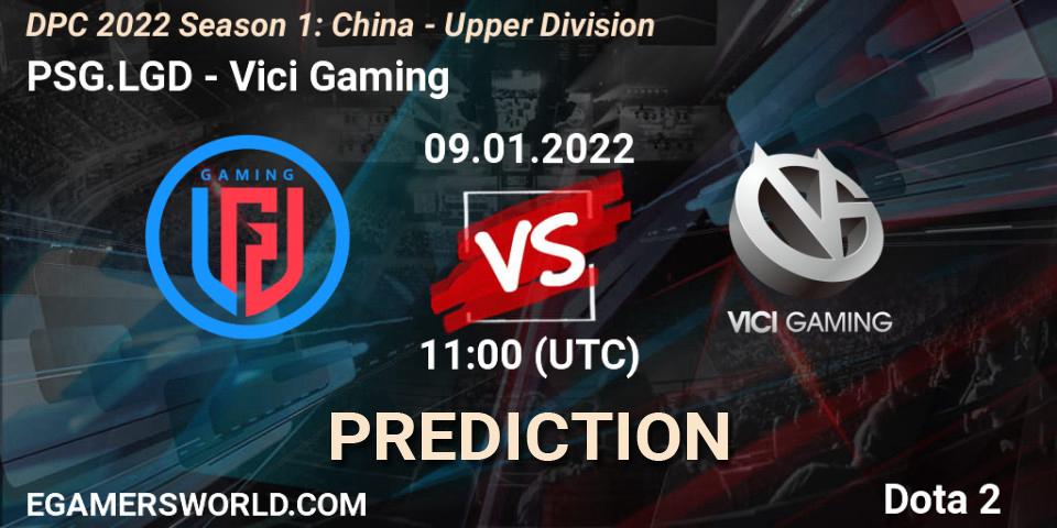 Pronóstico PSG.LGD - Vici Gaming. 09.01.22, Dota 2, DPC 2022 Season 1: China - Upper Division