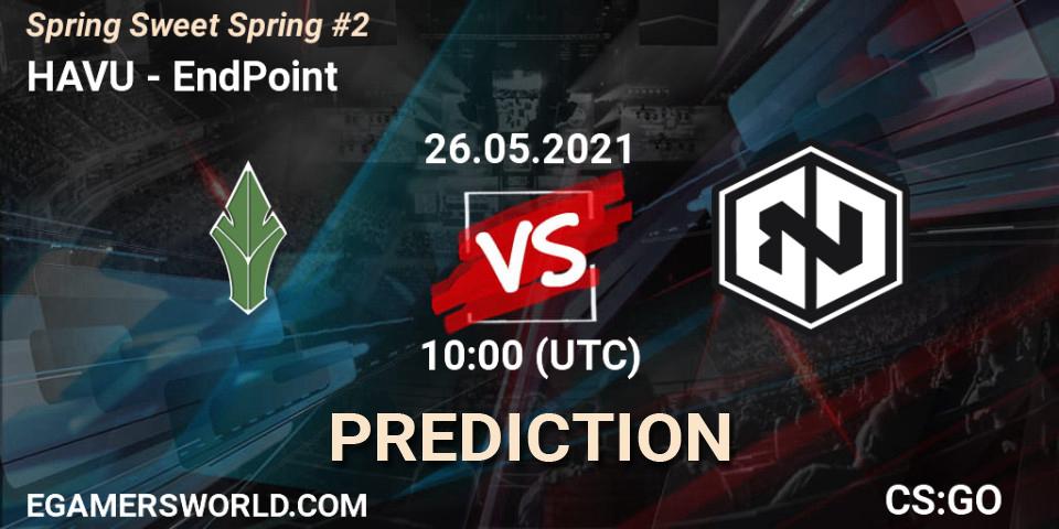 Pronóstico HAVU - EndPoint. 26.05.2021 at 11:10, Counter-Strike (CS2), Spring Sweet Spring #2