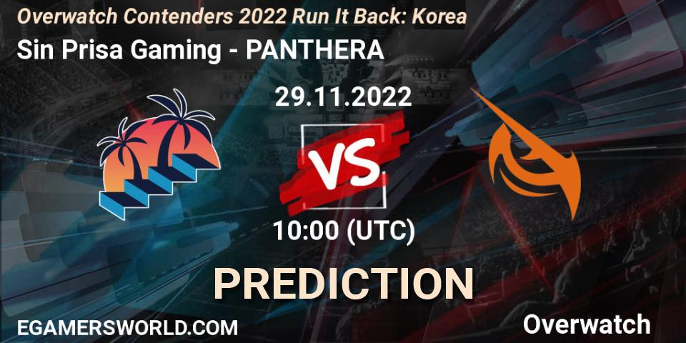 Pronóstico Sin Prisa Gaming - PANTHERA. 29.11.2022 at 10:00, Overwatch, Overwatch Contenders 2022 Run It Back: Korea
