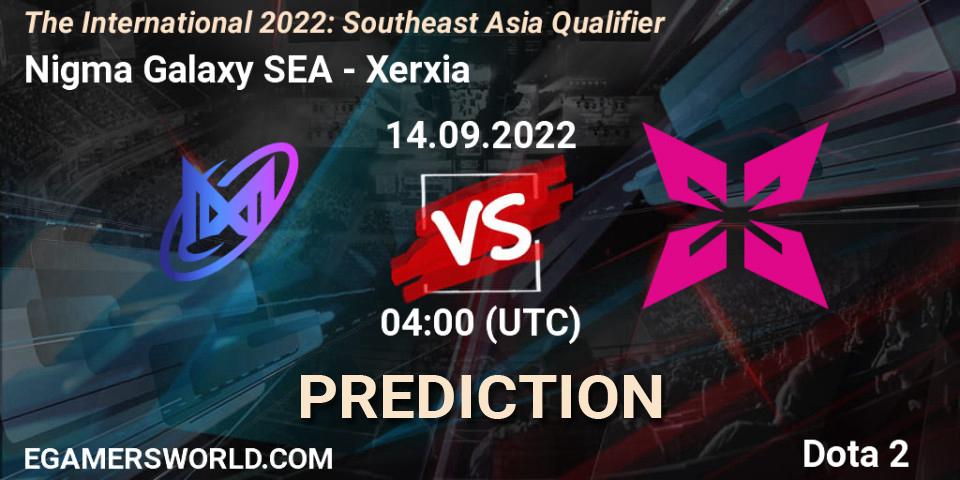 Pronóstico Nigma Galaxy SEA - Xerxia. 14.09.2022 at 04:35, Dota 2, The International 2022: Southeast Asia Qualifier