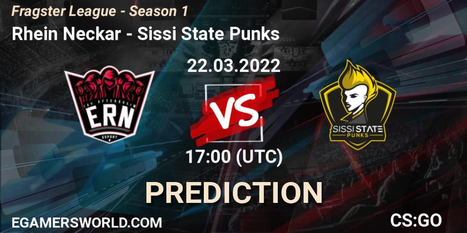 Pronóstico Rhein Neckar - Sissi State Punks. 22.03.2022 at 17:00, Counter-Strike (CS2), Fragster League - Season 1