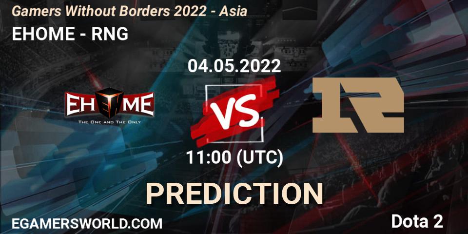 Pronóstico EHOME - RNG. 04.05.2022 at 11:01, Dota 2, Gamers Without Borders 2022 - Asia