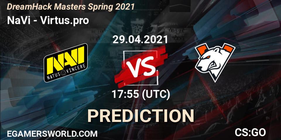 Pronóstico NaVi - Virtus.pro. 29.04.2021 at 18:15, Counter-Strike (CS2), DreamHack Masters Spring 2021
