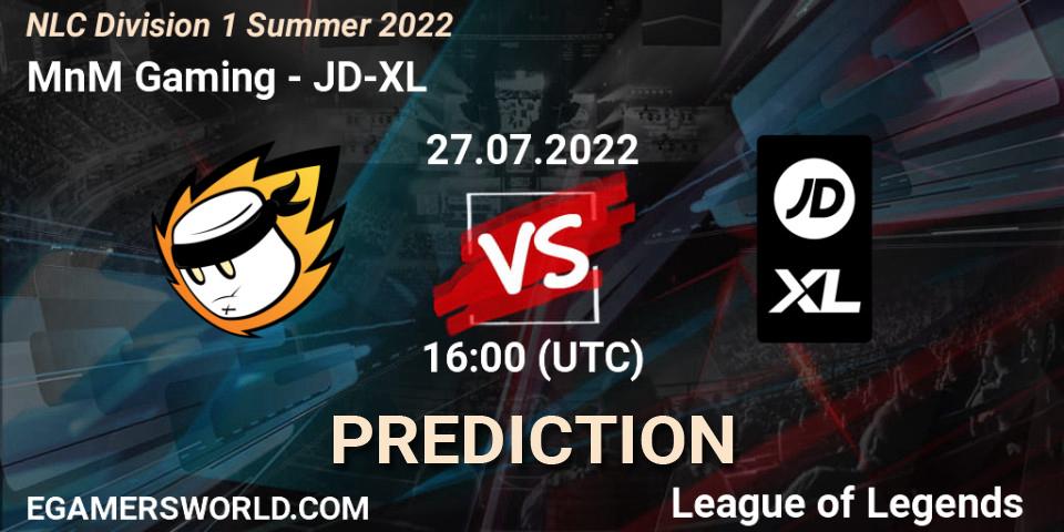 Pronóstico MnM Gaming - JD-XL. 27.07.2022 at 16:00, LoL, NLC Division 1 Summer 2022