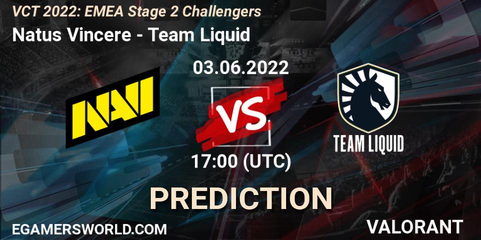 Pronóstico Natus Vincere - Team Liquid. 03.06.22, VALORANT, VCT 2022: EMEA Stage 2 Challengers
