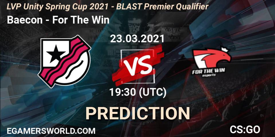 Pronóstico Baecon - For The Win. 23.03.21, CS2 (CS:GO), LVP Unity Cup Spring 2021 - BLAST Premier Qualifier