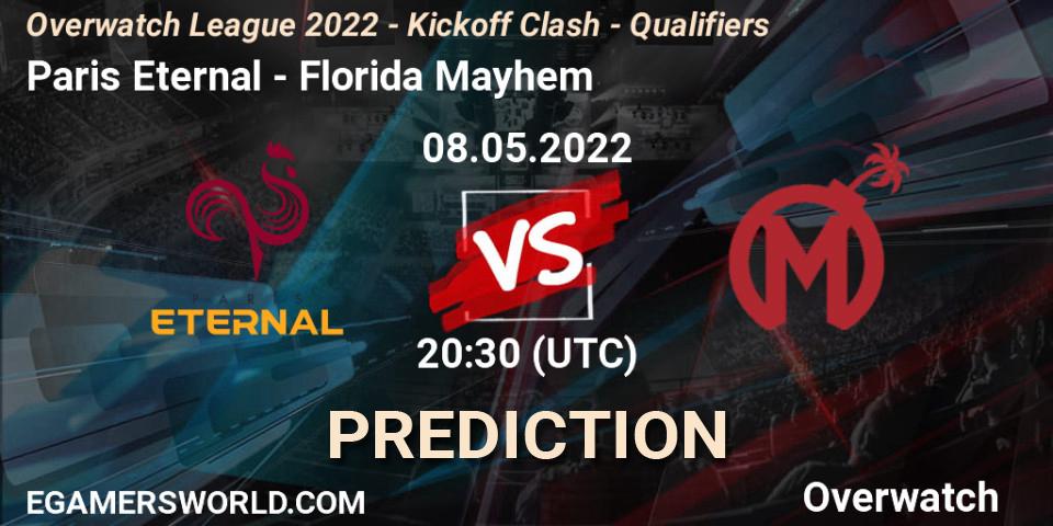 Pronóstico Paris Eternal - Florida Mayhem. 08.05.2022 at 20:30, Overwatch, Overwatch League 2022 - Kickoff Clash - Qualifiers