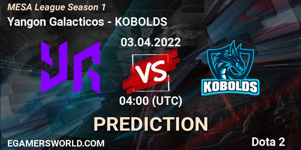 Pronóstico Yangon Galacticos - KOBOLDS. 03.04.2022 at 04:10, Dota 2, MESA League Season 1