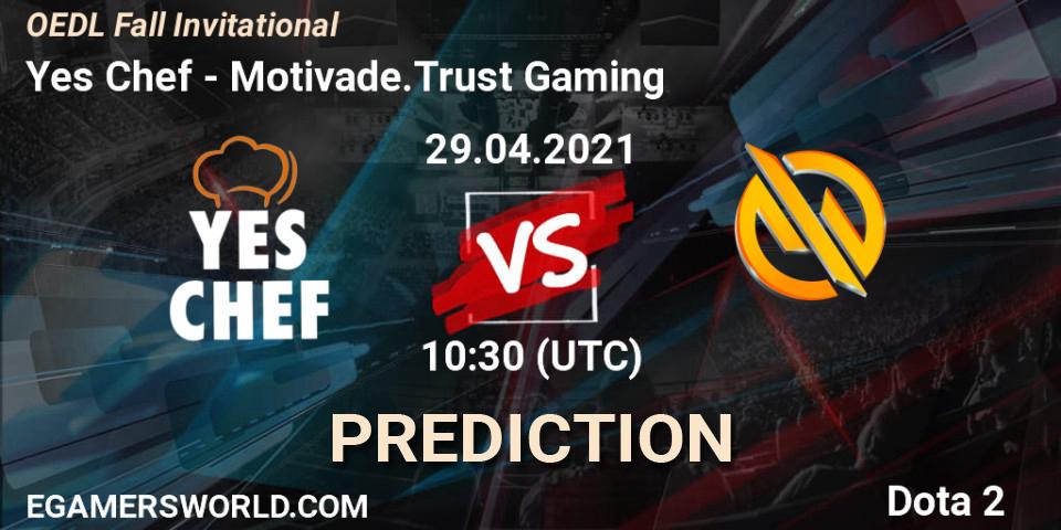 Pronóstico Yes Chef - Motivade.Trust Gaming. 29.04.2021 at 10:34, Dota 2, OEDL Fall Invitational