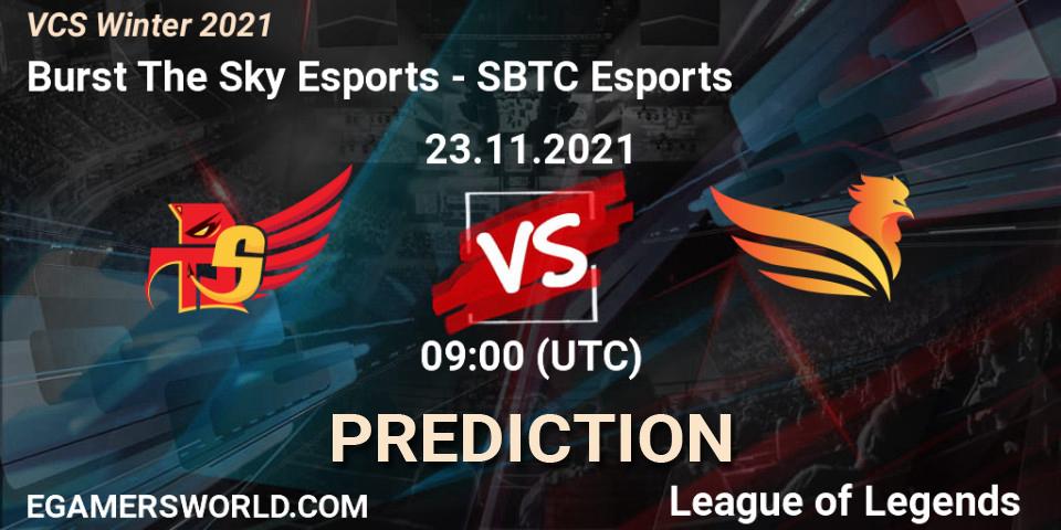 Pronóstico Burst The Sky Esports - SBTC Esports. 23.11.2021 at 09:00, LoL, VCS Winter 2021