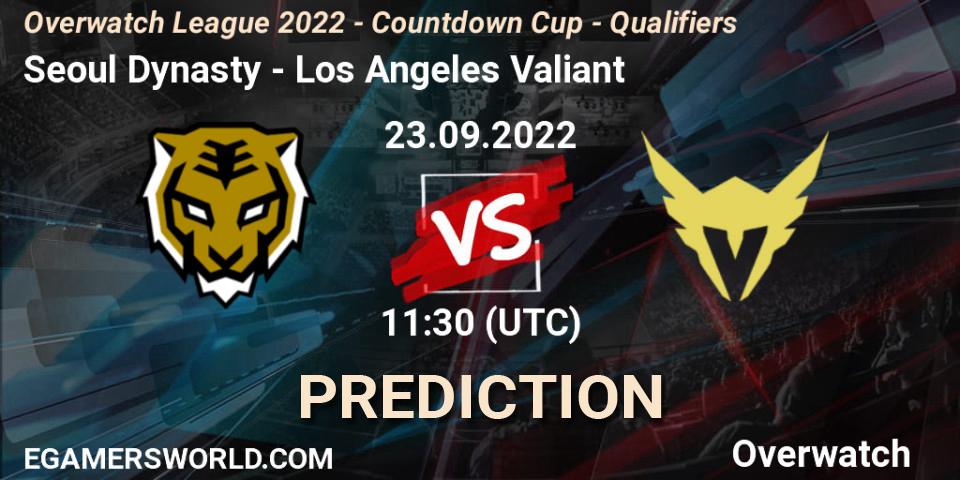 Pronóstico Seoul Dynasty - Los Angeles Valiant. 23.09.2022 at 11:30, Overwatch, Overwatch League 2022 - Countdown Cup - Qualifiers