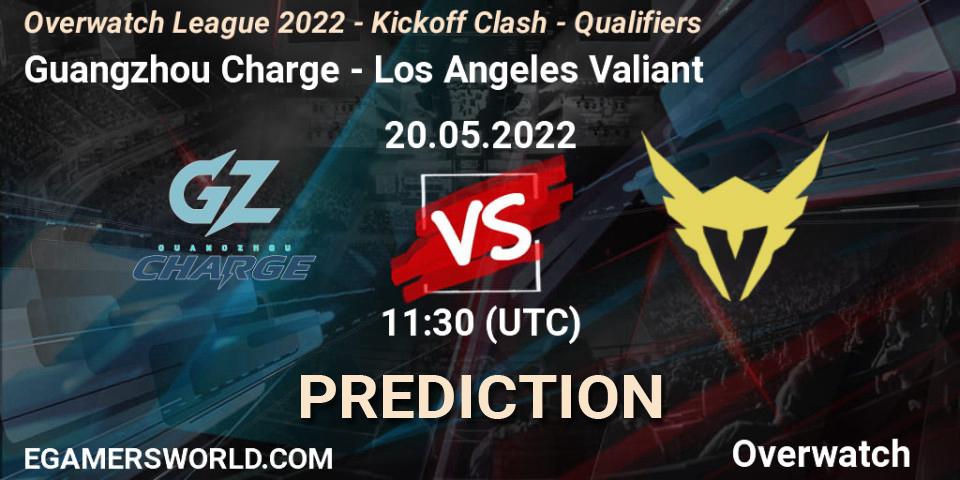 Pronóstico Guangzhou Charge - Los Angeles Valiant. 20.05.2022 at 11:30, Overwatch, Overwatch League 2022 - Kickoff Clash - Qualifiers