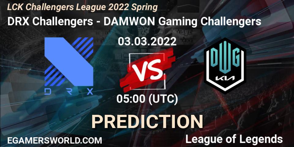 Pronóstico DRX Challengers - DAMWON Gaming Challengers. 03.03.2022 at 05:00, LoL, LCK Challengers League 2022 Spring