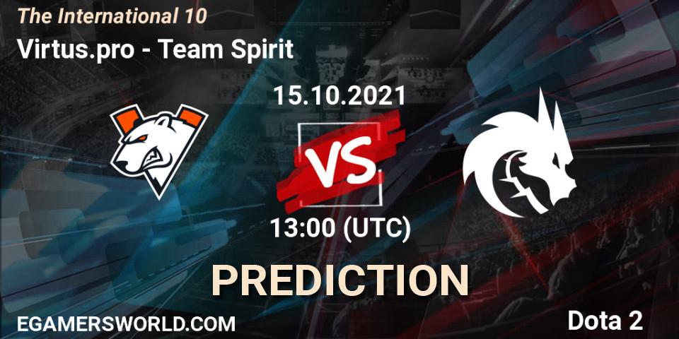 Pronóstico Virtus.pro - Team Spirit. 15.10.2021 at 13:14, Dota 2, The Internationa 2021