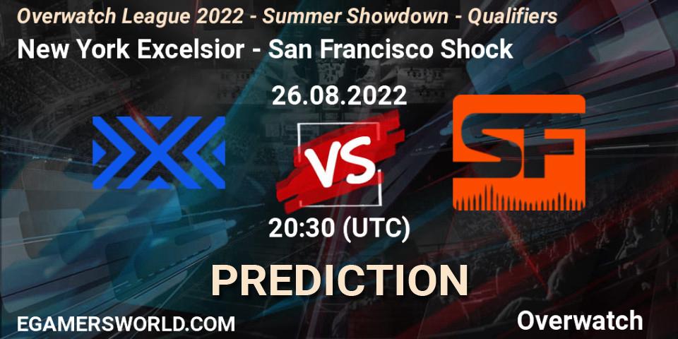 Pronóstico New York Excelsior - San Francisco Shock. 26.08.22, Overwatch, Overwatch League 2022 - Summer Showdown - Qualifiers