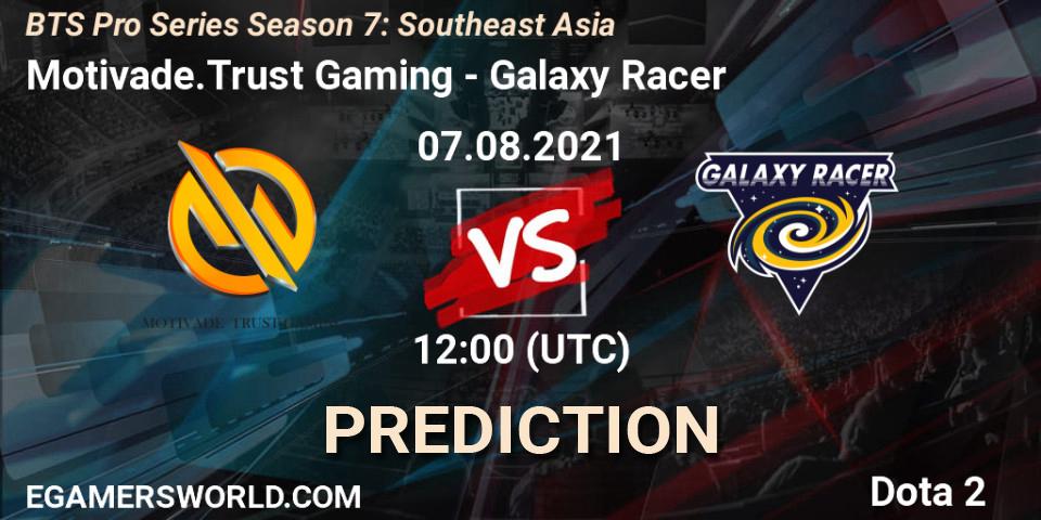 Pronóstico Motivade.Trust Gaming - Galaxy Racer. 07.08.2021 at 11:53, Dota 2, BTS Pro Series Season 7: Southeast Asia