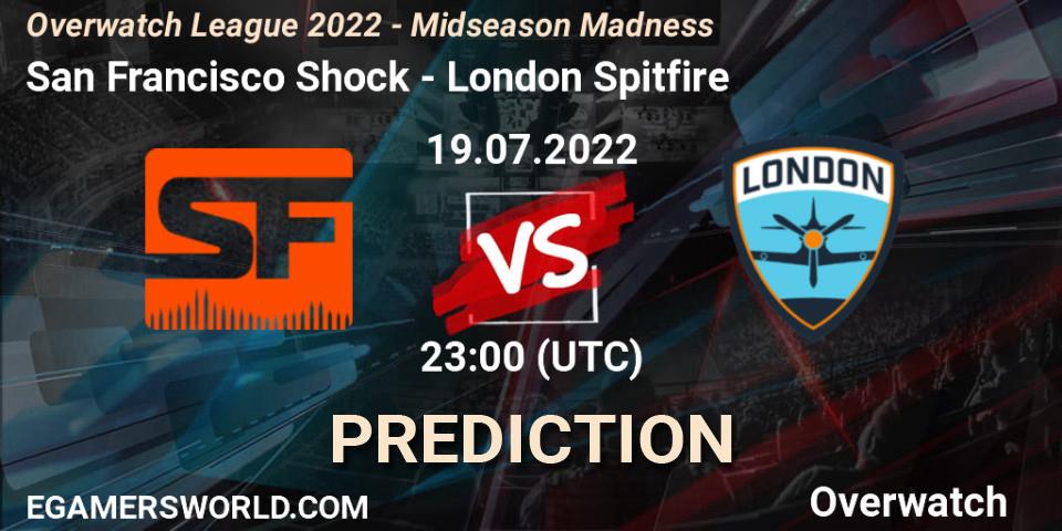 Pronóstico San Francisco Shock - London Spitfire. 20.07.22, Overwatch, Overwatch League 2022 - Midseason Madness