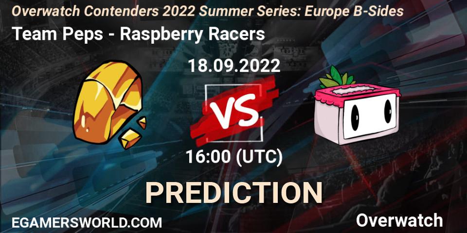 Pronóstico Team Peps - Raspberry Racers. 18.09.2022 at 16:00, Overwatch, Overwatch Contenders 2022 Summer Series: Europe B-Sides