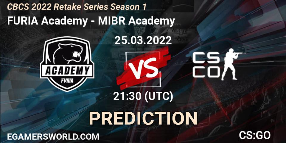 Pronóstico FURIA Academy - MIBR Academy. 25.03.2022 at 21:30, Counter-Strike (CS2), CBCS 2022 Retake Series Season 1