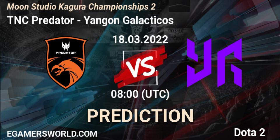 Pronóstico TNC Predator - Yangon Galacticos. 18.03.2022 at 08:17, Dota 2, Moon Studio Kagura Championships 2