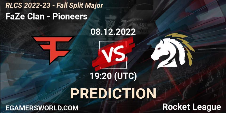 Pronóstico FaZe Clan - Pioneers. 08.12.22, Rocket League, RLCS 2022-23 - Fall Split Major