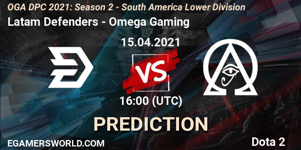 Pronóstico Latam Defenders - Omega Gaming. 15.04.2021 at 16:01, Dota 2, OGA DPC 2021: Season 2 - South America Lower Division 