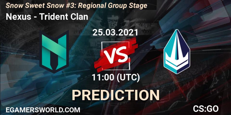 Pronóstico Nexus - Trident Clan. 25.03.2021 at 11:00, Counter-Strike (CS2), Snow Sweet Snow #3: Regional Group Stage
