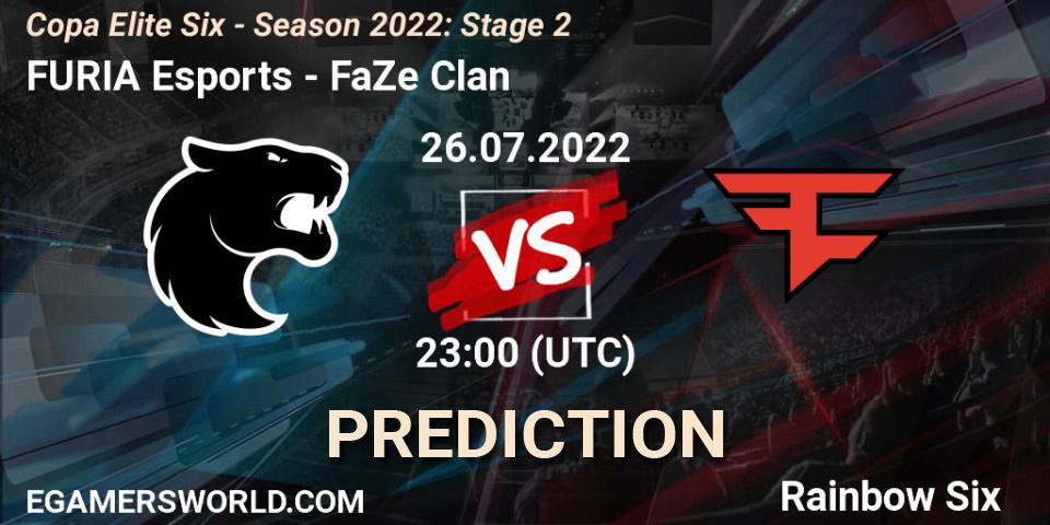 Pronóstico FURIA Esports - FaZe Clan. 26.07.2022 at 23:00, Rainbow Six, Copa Elite Six - Season 2022: Stage 2