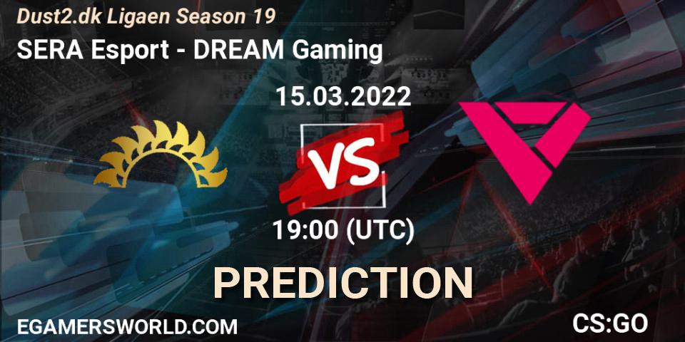 Pronóstico SERA Esport - DREAM Gaming. 15.03.2022 at 19:00, Counter-Strike (CS2), Dust2.dk Ligaen Season 19