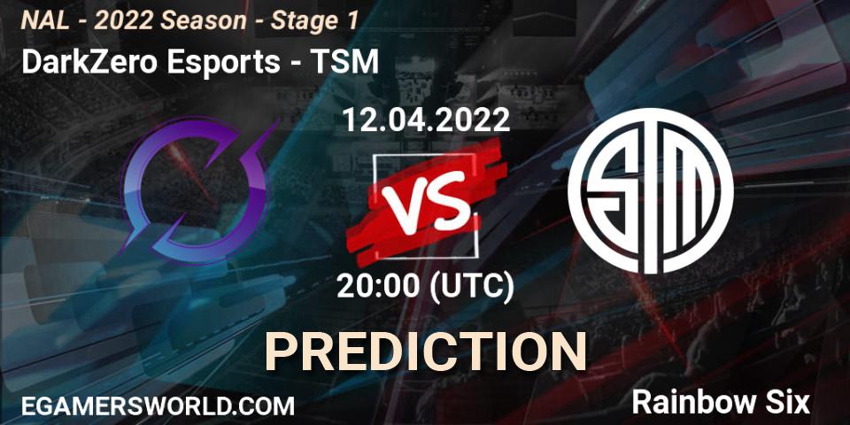 Pronóstico DarkZero Esports - TSM. 12.04.22, Rainbow Six, NAL - Season 2022 - Stage 1