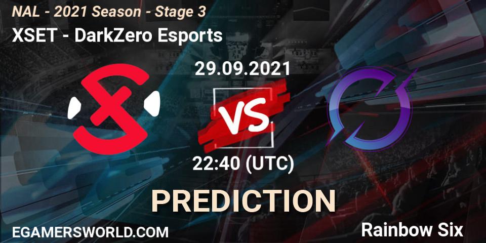 Pronóstico XSET - DarkZero Esports. 29.09.2021 at 22:40, Rainbow Six, NAL - 2021 Season - Stage 3