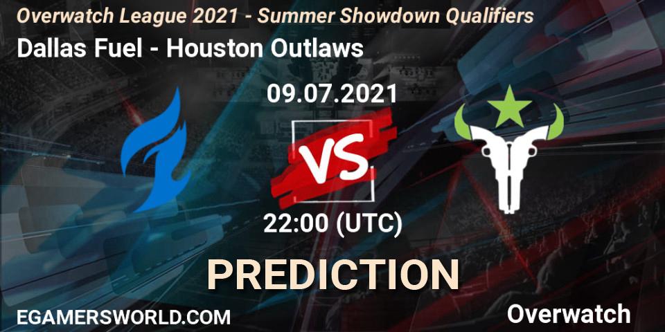 Pronóstico Dallas Fuel - Houston Outlaws. 09.07.21, Overwatch, Overwatch League 2021 - Summer Showdown Qualifiers