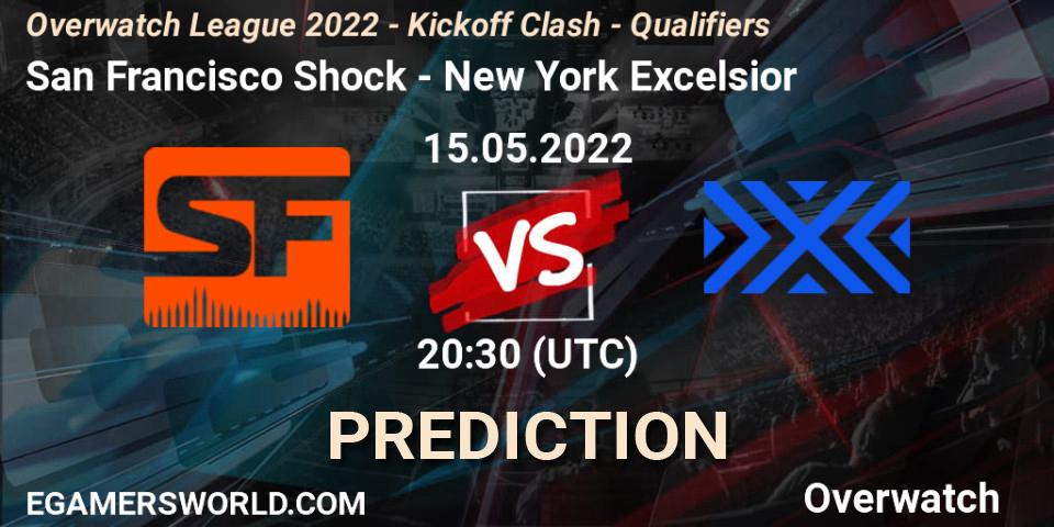 Pronóstico San Francisco Shock - New York Excelsior. 15.05.22, Overwatch, Overwatch League 2022 - Kickoff Clash - Qualifiers