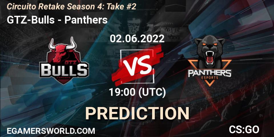 Pronóstico GTZ-Bulls - Panthers. 02.06.2022 at 19:00, Counter-Strike (CS2), Circuito Retake Season 4: Take #2