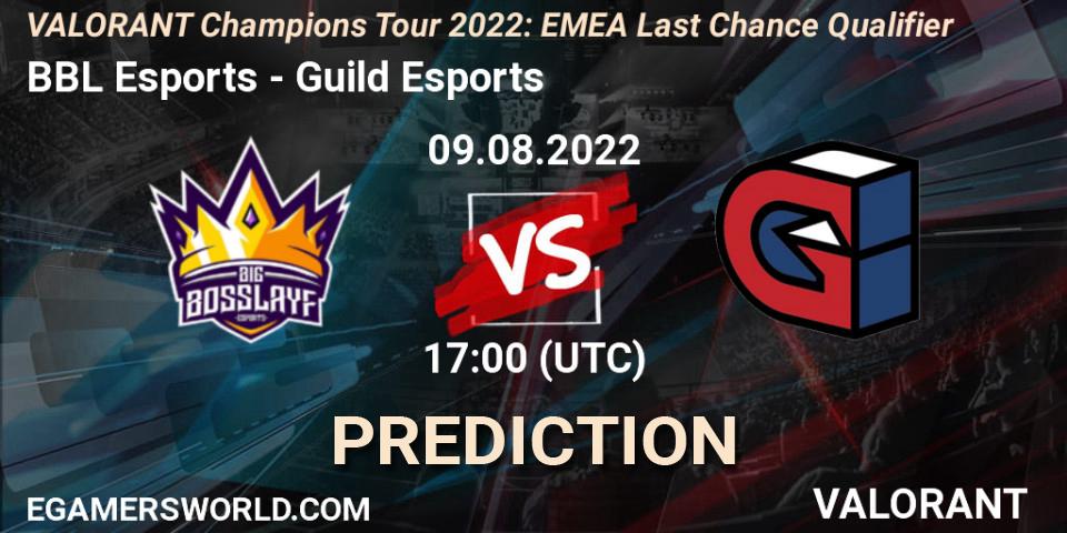 Pronóstico BBL Esports - Guild Esports. 09.08.2022 at 17:20, VALORANT, VCT 2022: EMEA Last Chance Qualifier