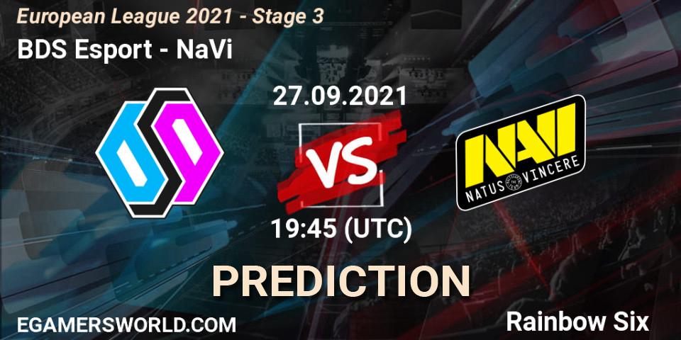 Pronóstico BDS Esport - NaVi. 27.09.21, Rainbow Six, European League 2021 - Stage 3