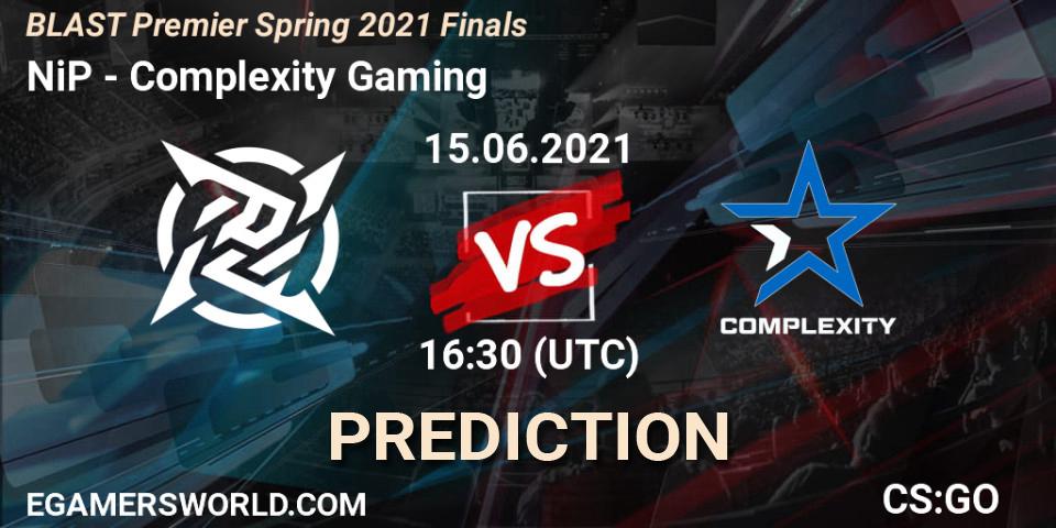 Pronóstico NiP - Complexity Gaming. 15.06.2021 at 17:05, Counter-Strike (CS2), BLAST Premier Spring 2021 Finals