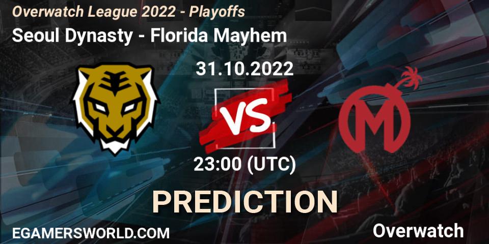 Pronóstico Seoul Dynasty - Florida Mayhem. 31.10.2022 at 23:00, Overwatch, Overwatch League 2022 - Playoffs
