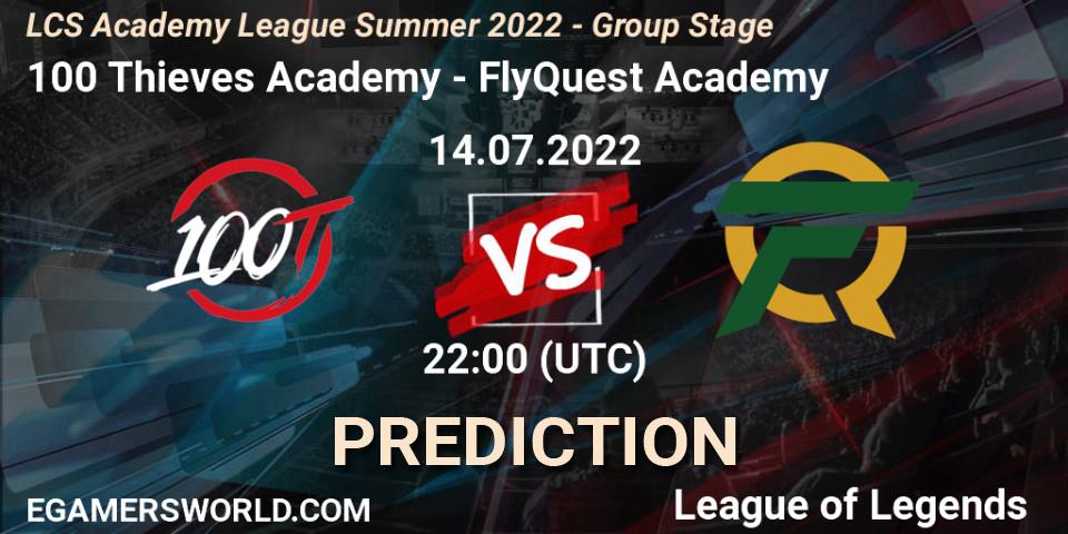 Pronóstico 100 Thieves Academy - FlyQuest Academy. 14.07.2022 at 22:00, LoL, LCS Academy League Summer 2022 - Group Stage