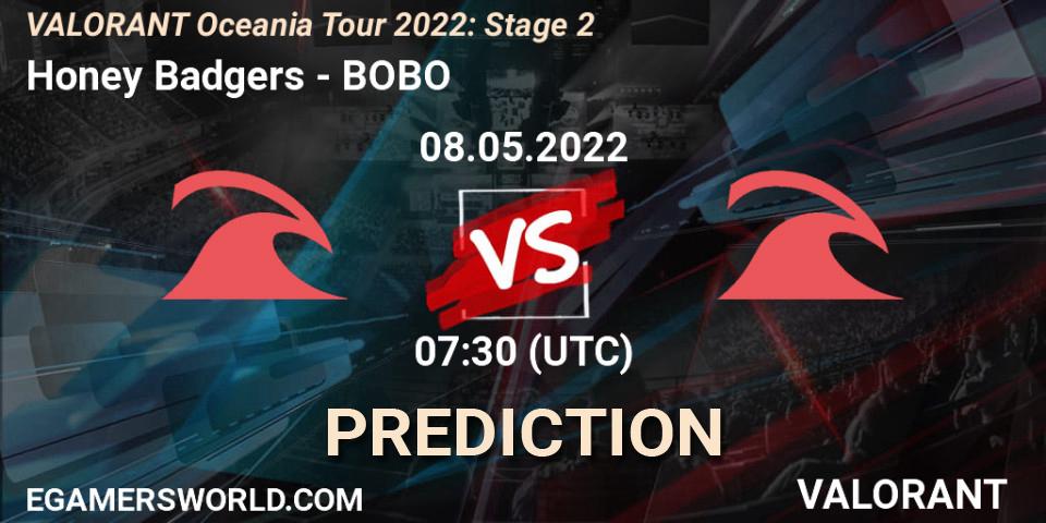 Pronóstico Honey Badgers - BOBO. 08.05.2022 at 07:30, VALORANT, VALORANT Oceania Tour 2022: Stage 2