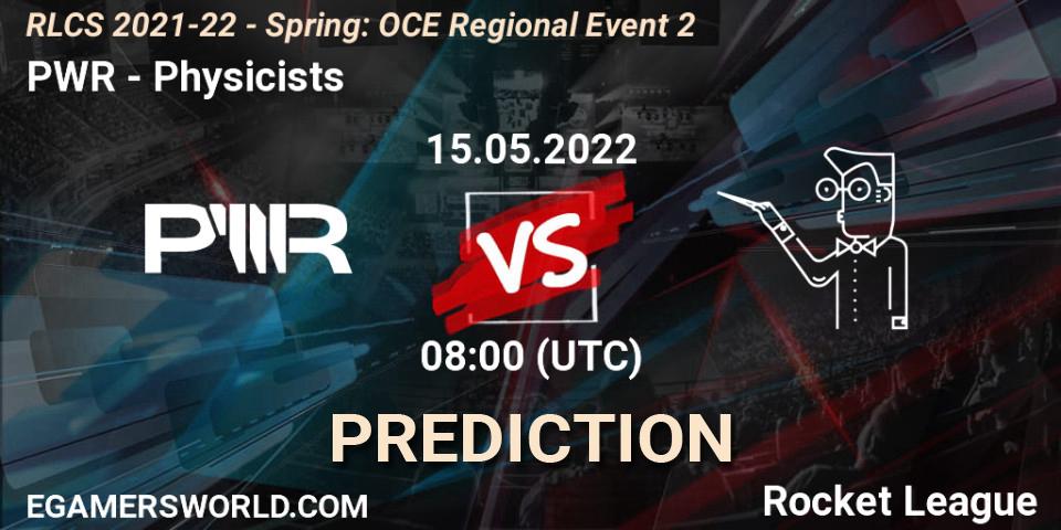 Pronóstico PWR - Physicists. 15.05.2022 at 08:00, Rocket League, RLCS 2021-22 - Spring: OCE Regional Event 2