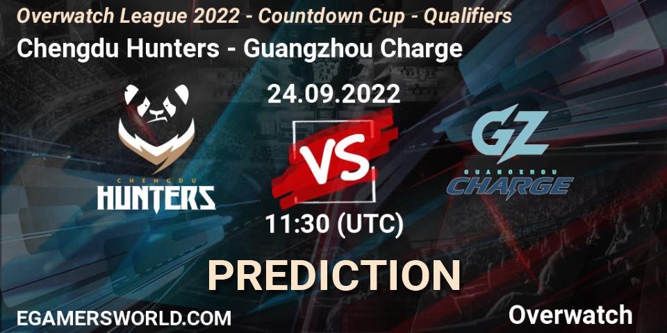 Pronóstico Chengdu Hunters - Guangzhou Charge. 24.09.22, Overwatch, Overwatch League 2022 - Countdown Cup - Qualifiers