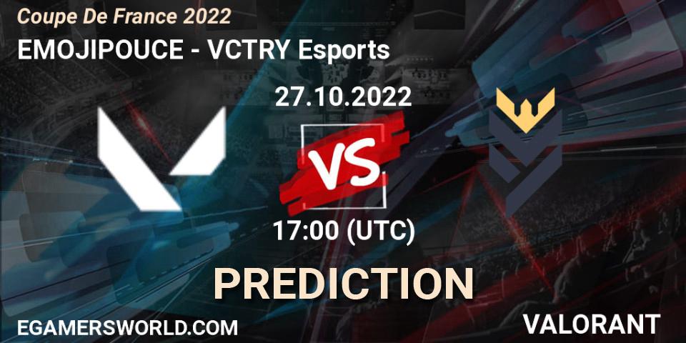 Pronóstico EMOJIPOUCE - VCTRY Esports. 27.10.2022 at 17:00, VALORANT, Coupe De France 2022