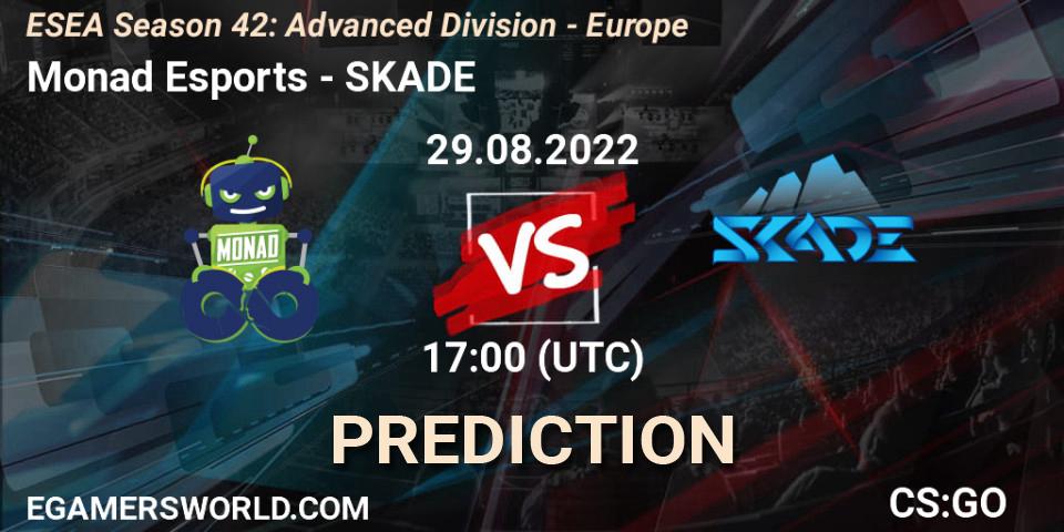 Pronóstico Monad Esports - SKADE. 02.09.2022 at 15:00, Counter-Strike (CS2), ESEA Season 42: Advanced Division - Europe