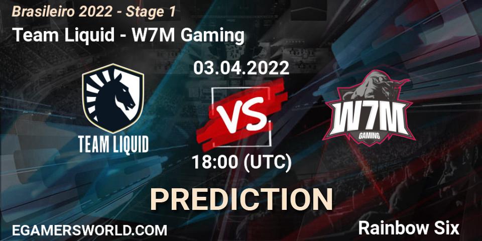 Pronóstico Team Liquid - W7M Gaming. 03.04.2022 at 18:15, Rainbow Six, Brasileirão 2022 - Stage 1