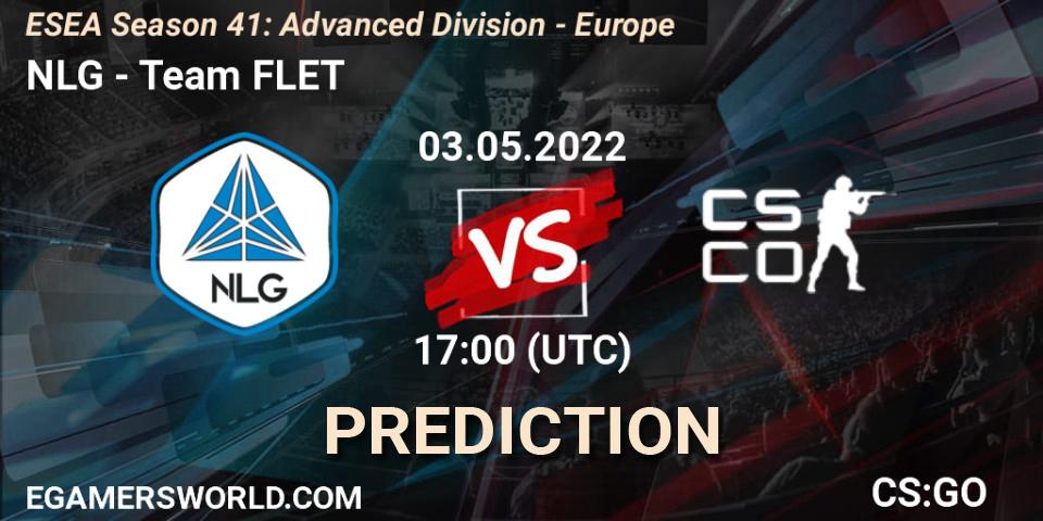 Pronóstico NLG - Team FLET. 03.05.2022 at 17:00, Counter-Strike (CS2), ESEA Season 41: Advanced Division - Europe