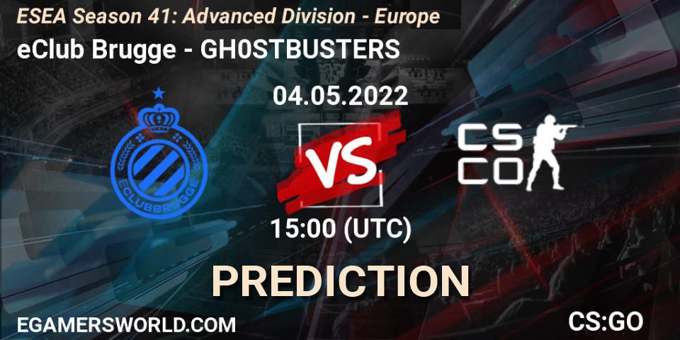 Pronóstico eClub Brugge - GH0STBUSTERS. 04.05.2022 at 15:00, Counter-Strike (CS2), ESEA Season 41: Advanced Division - Europe
