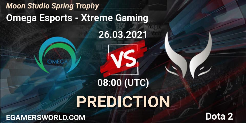 Pronóstico Omega Esports - Xtreme Gaming. 26.03.2021 at 08:04, Dota 2, Moon Studio Spring Trophy